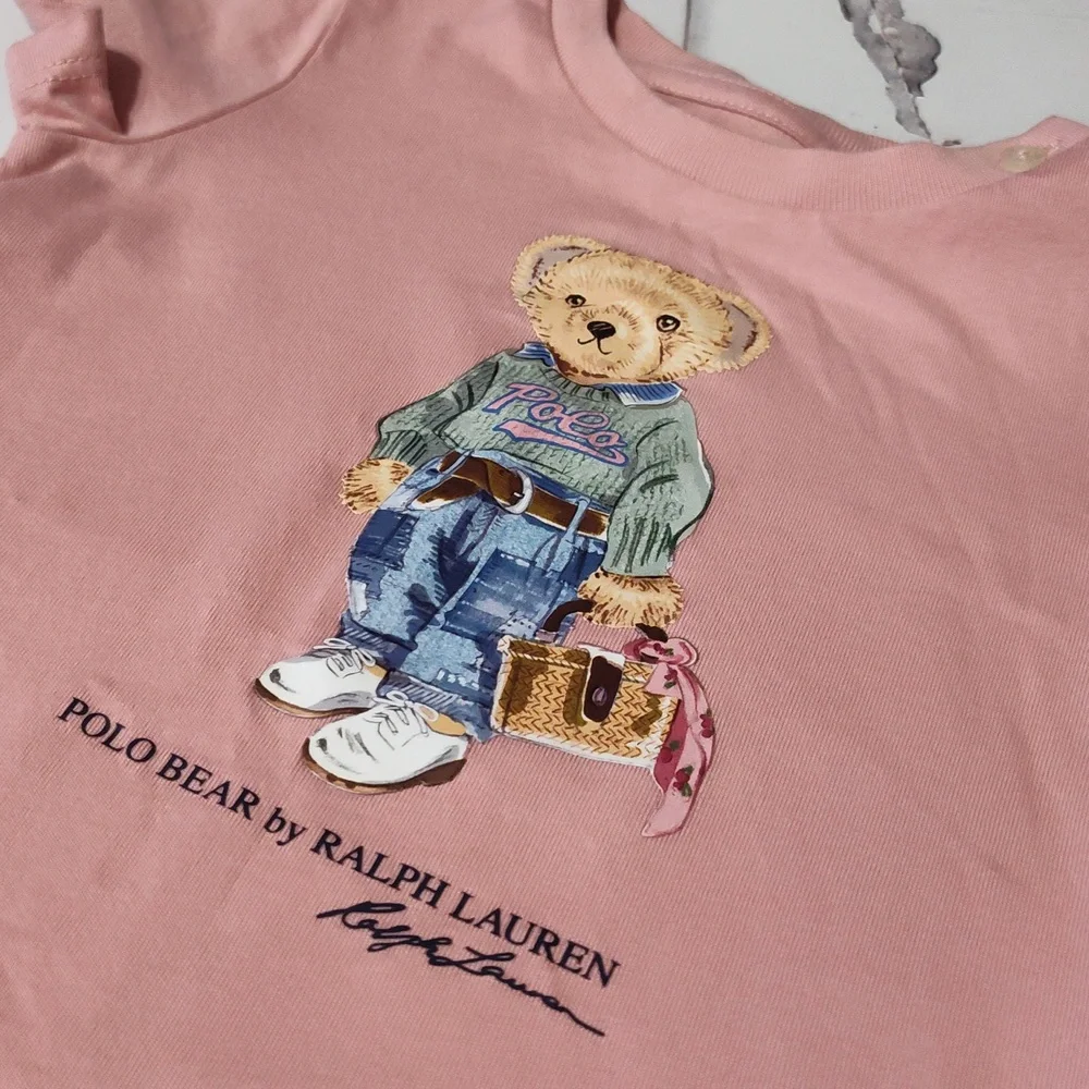 Ralph Lauren bear polo pink dress 12m